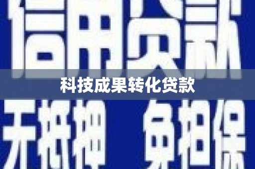 龙游科技成果转化贷款