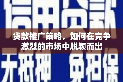 龙游贷款推广策略，如何在竞争激烈的市场中脱颖而出