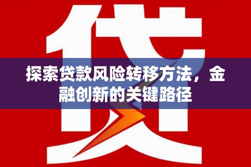 龙游探索贷款风险转移方法，金融创新的关键路径