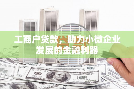 龙游工商户贷款，助力小微企业发展的金融利器