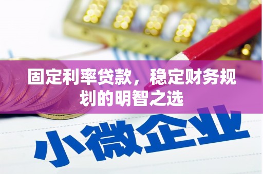 龙游固定利率贷款，稳定财务规划的明智之选