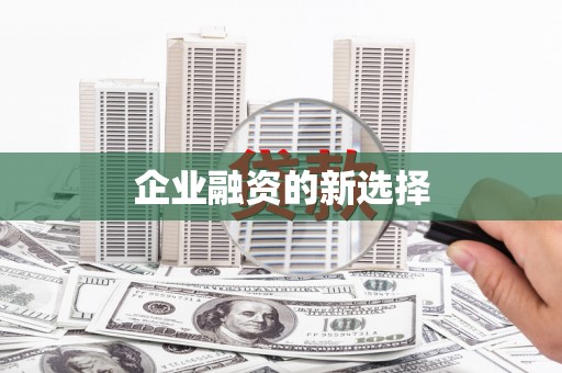 龙游企业融资的新选择