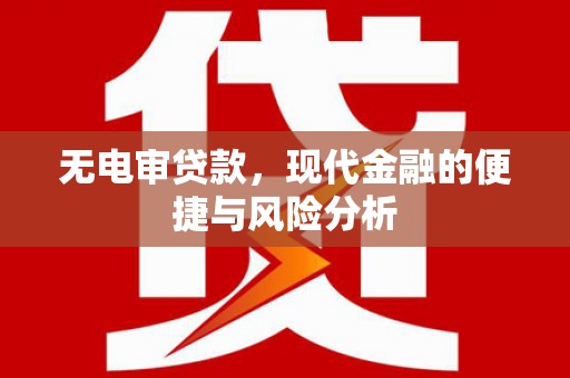 龙游无电审贷款，现代金融的便捷与风险分析