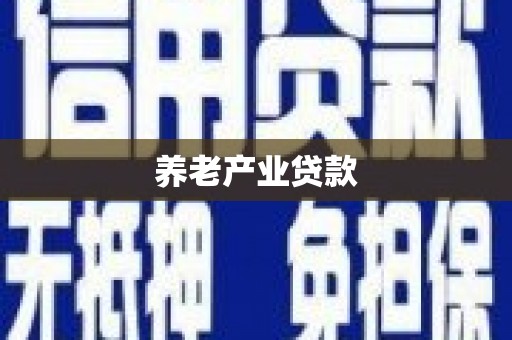 龙游养老产业贷款