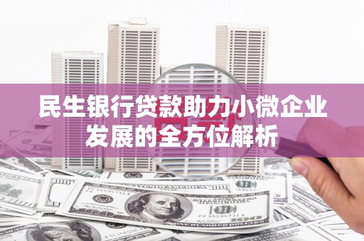龙游民生银行贷款助力小微企业发展的全方位解析