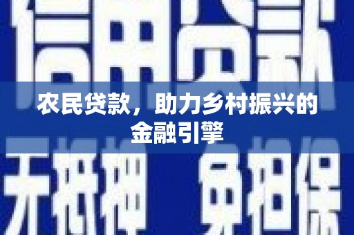 龙游农民贷款，助力乡村振兴的金融引擎