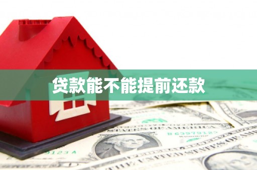 龙游贷款能不能提前还款