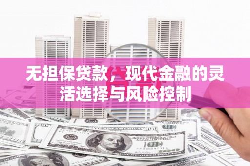 龙游无担保贷款，现代金融的灵活选择与风险控制