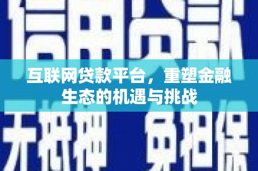 龙游互联网贷款平台，重塑金融生态的机遇与挑战