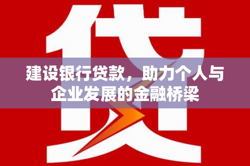 龙游建设银行贷款，助力个人与企业发展的金融桥梁