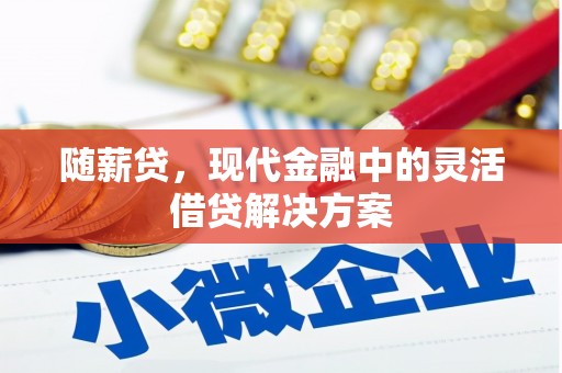 龙游随薪贷，现代金融中的灵活借贷解决方案