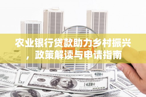 龙游农业银行贷款助力乡村振兴，政策解读与申请指南