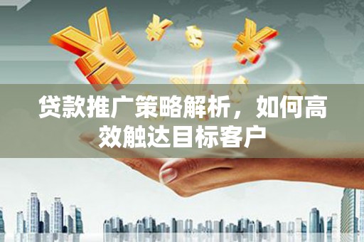 龙游贷款推广策略解析，如何高效触达目标客户