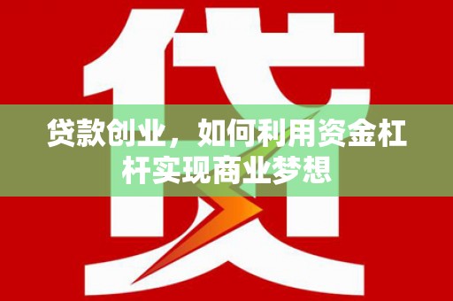龙游贷款创业，如何利用资金杠杆实现商业梦想