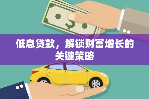龙游低息贷款，解锁财富增长的关键策略
