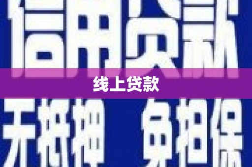 龙游线上贷款