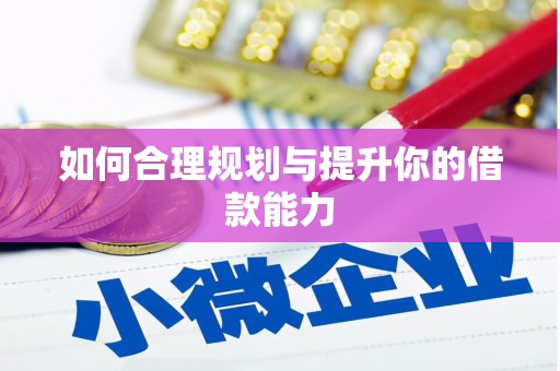 龙游如何合理规划与提升你的借款能力